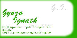 gyozo ignath business card